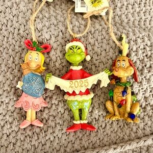 Jim Shore’s Grinch, Cindy, & Max 2025 ornaments